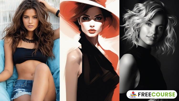 Banner Image Midjourney, Leonardo AI - Photorealism and Prompt Mastery - FreeCourse.pro